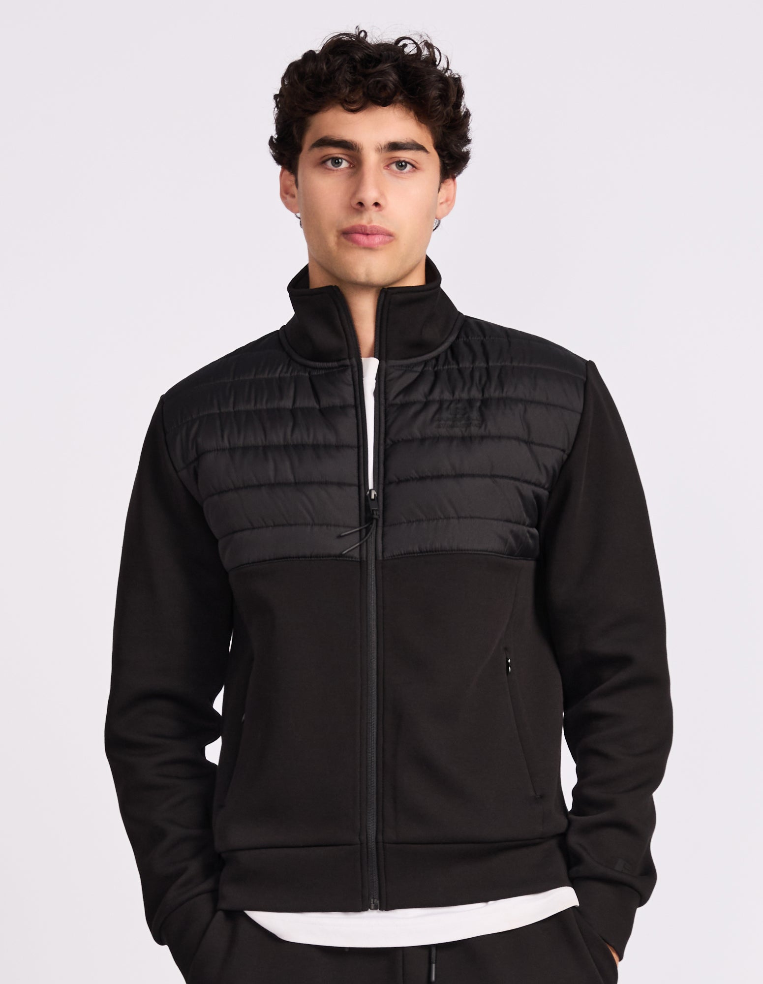 Hurricane Hybrid Zip Mens Jacket - Black