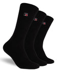 Russell Athletic Australia Essential Crew 3 Pack Socks - Black True Since 1902