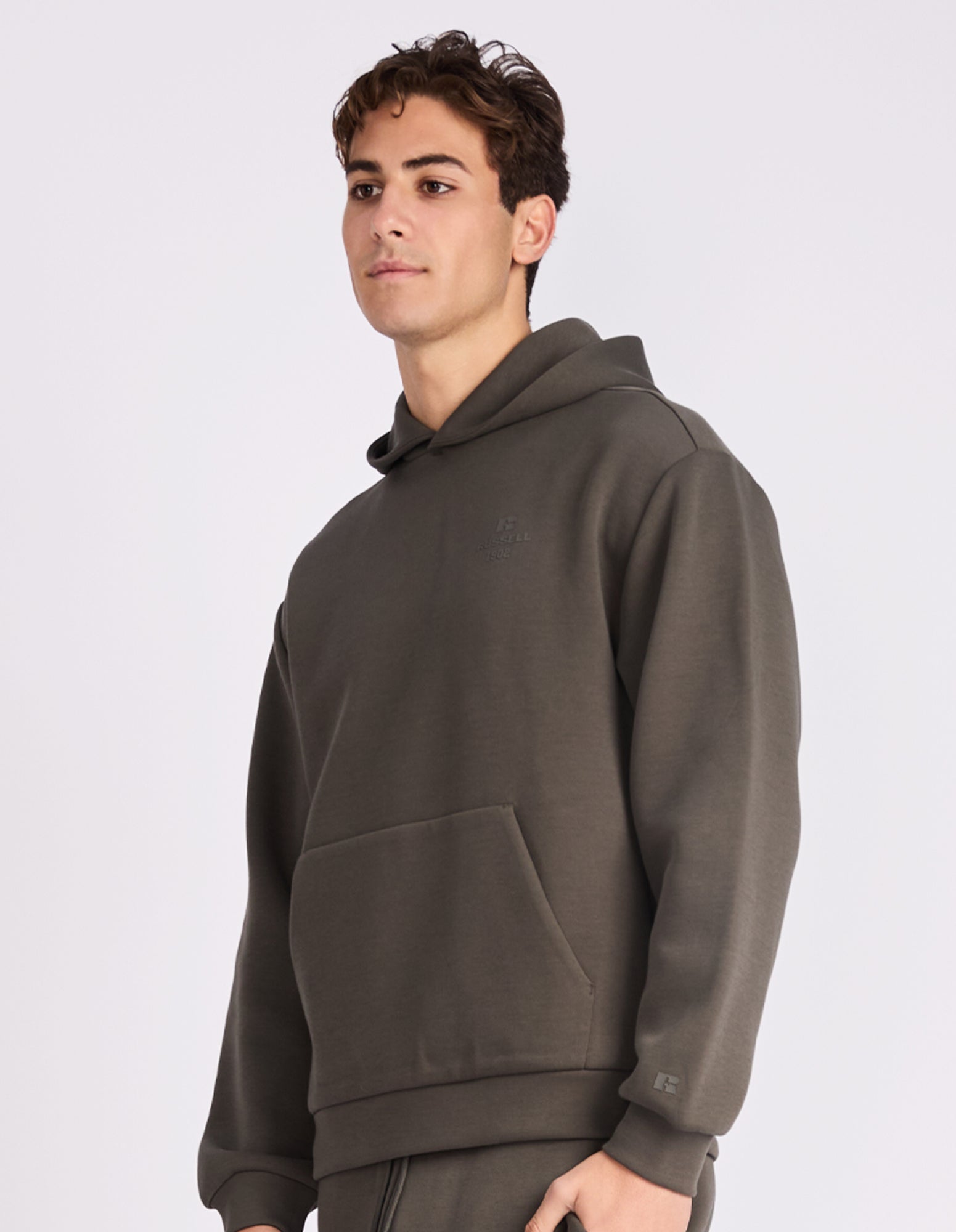 Russell Athletic Australia R Tech Leisure Mens Hoodie - Military True Since 1902