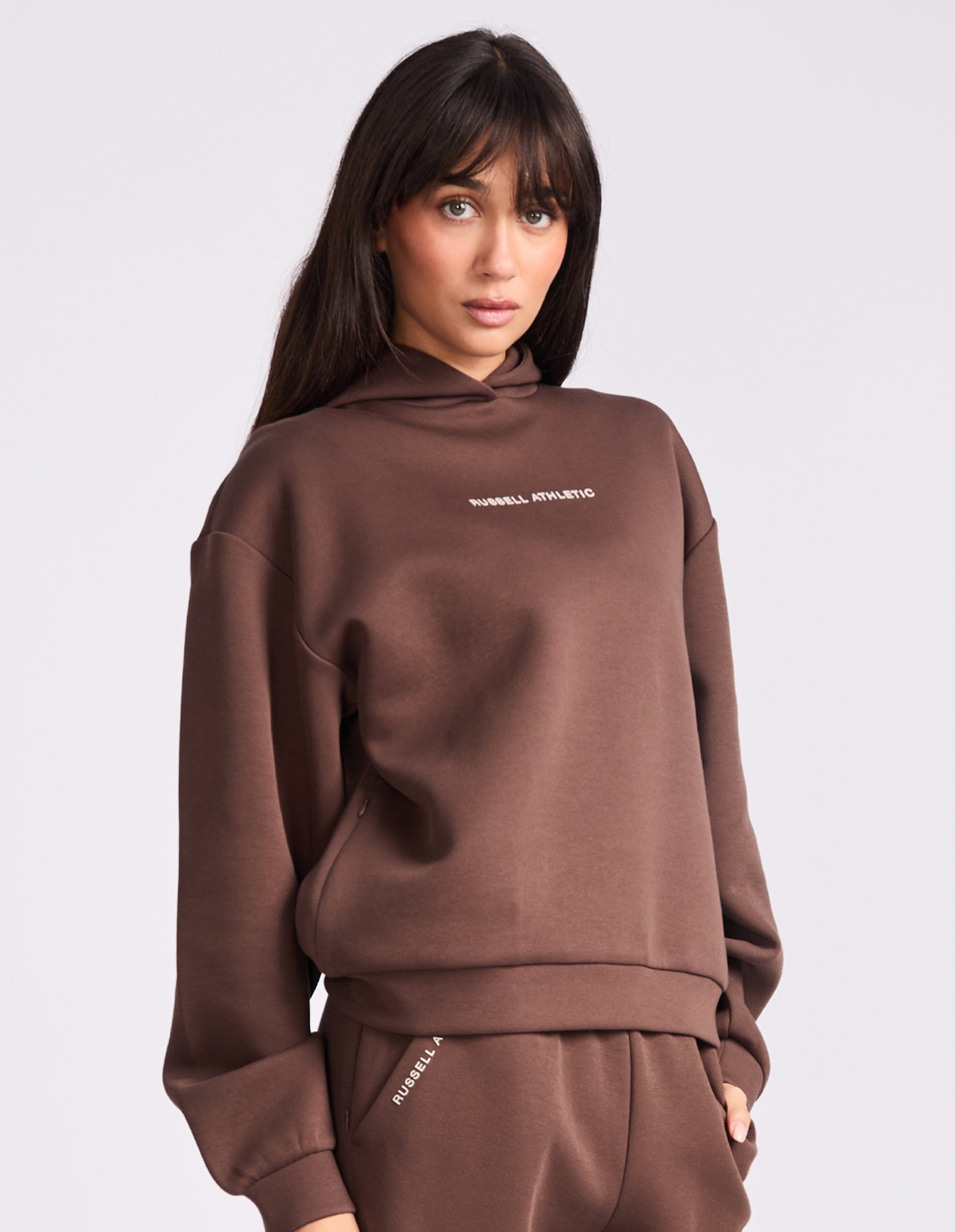 Russell Athletic Australia R Tech Leisure Women's Hoodie - Chocolate True Since 1902