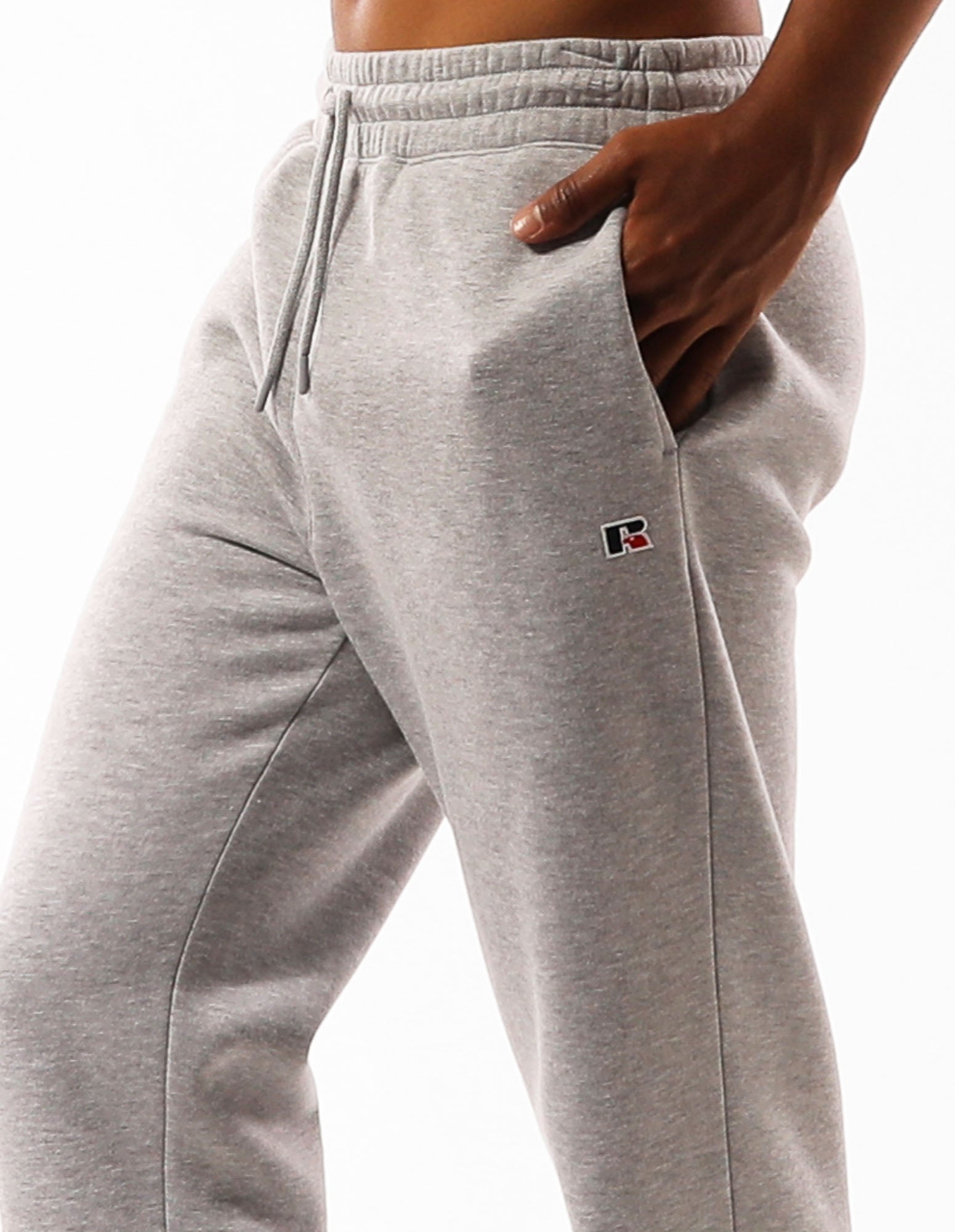 Russell Athletic Australia Men's R Logo Straight Leg Trackpants - Grey Marle True Since 1902