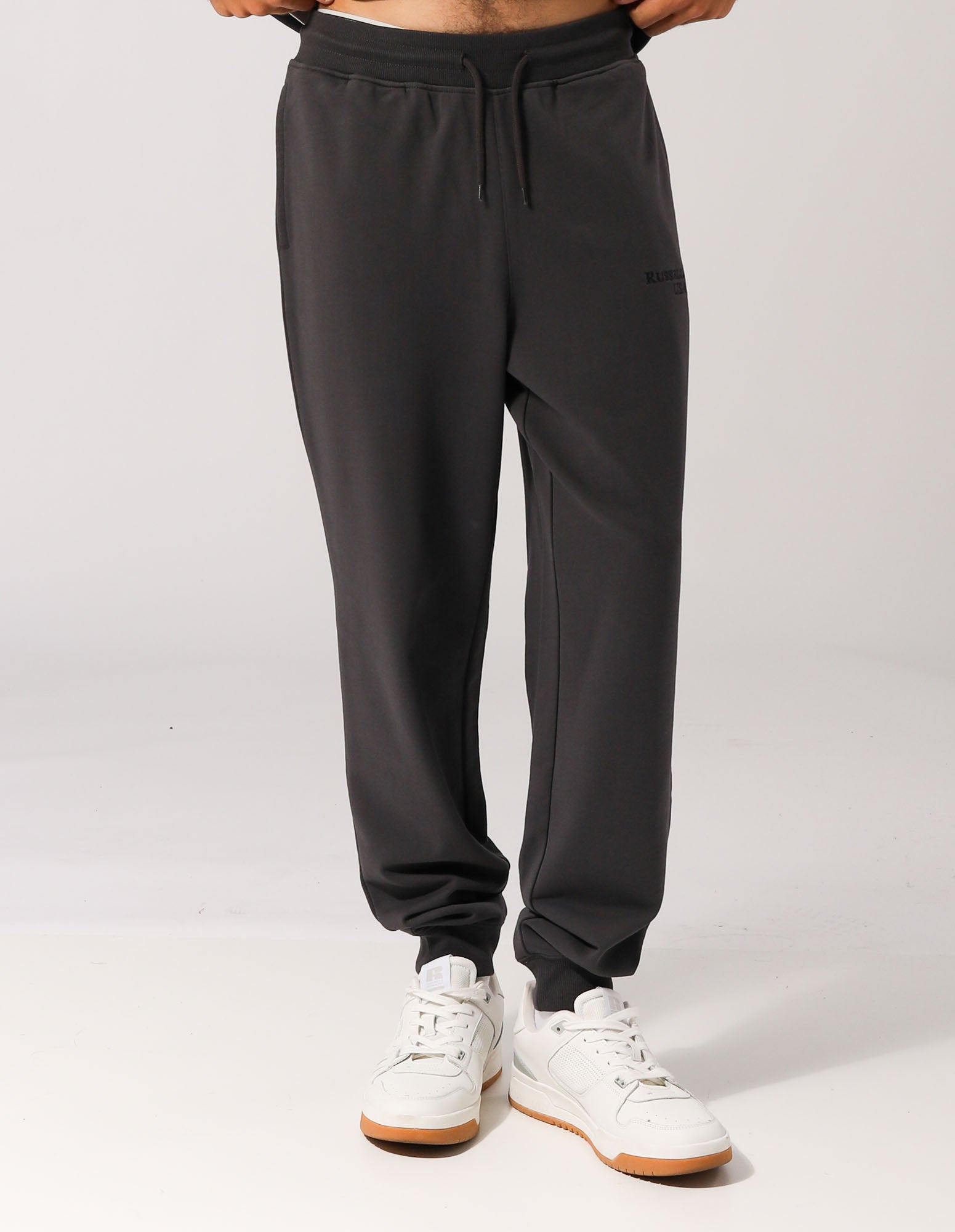 Russell Athletic Australia Men's USA 1902 Cuff Trackpant - Dark Grey True Since 1902