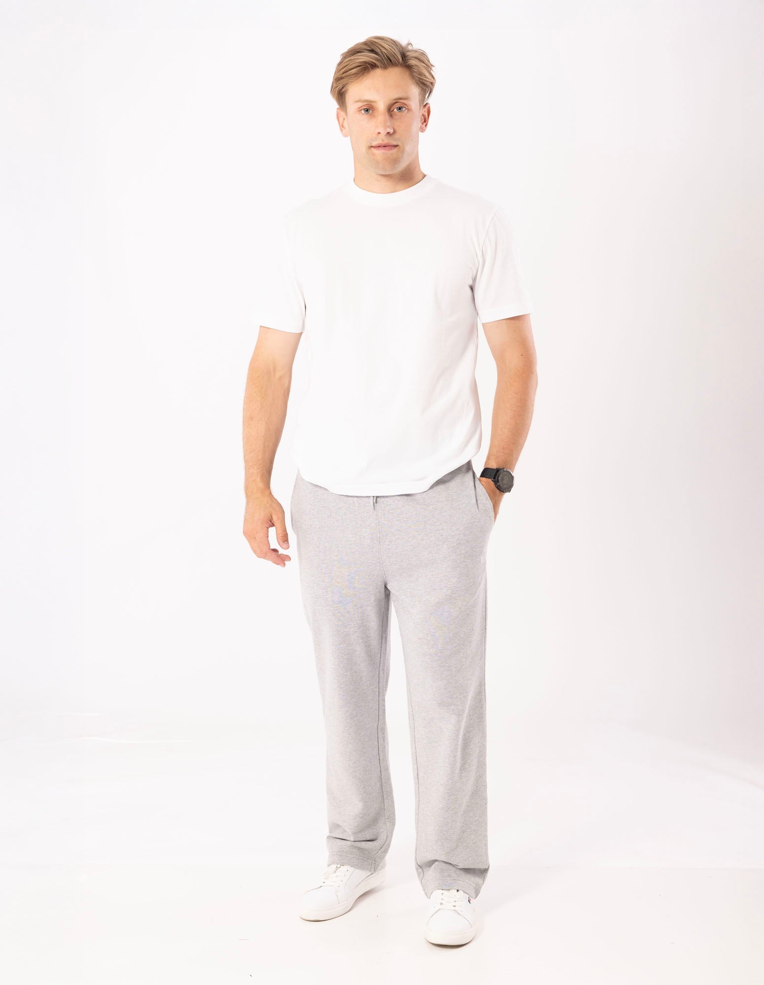 Russell Athletic Australia Men's R Logo Straight Leg Trackpant - Grey Marle True Since 1902