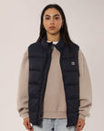 Russell Athletic Australia Unisex R Logo Lightweight Packable Puffer Vest - Michigan Navy True Since 1902