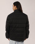 Russell Athletic Australia Unisex R Logo Lightweight Packable Puffer Jacket - Black True Since 1902