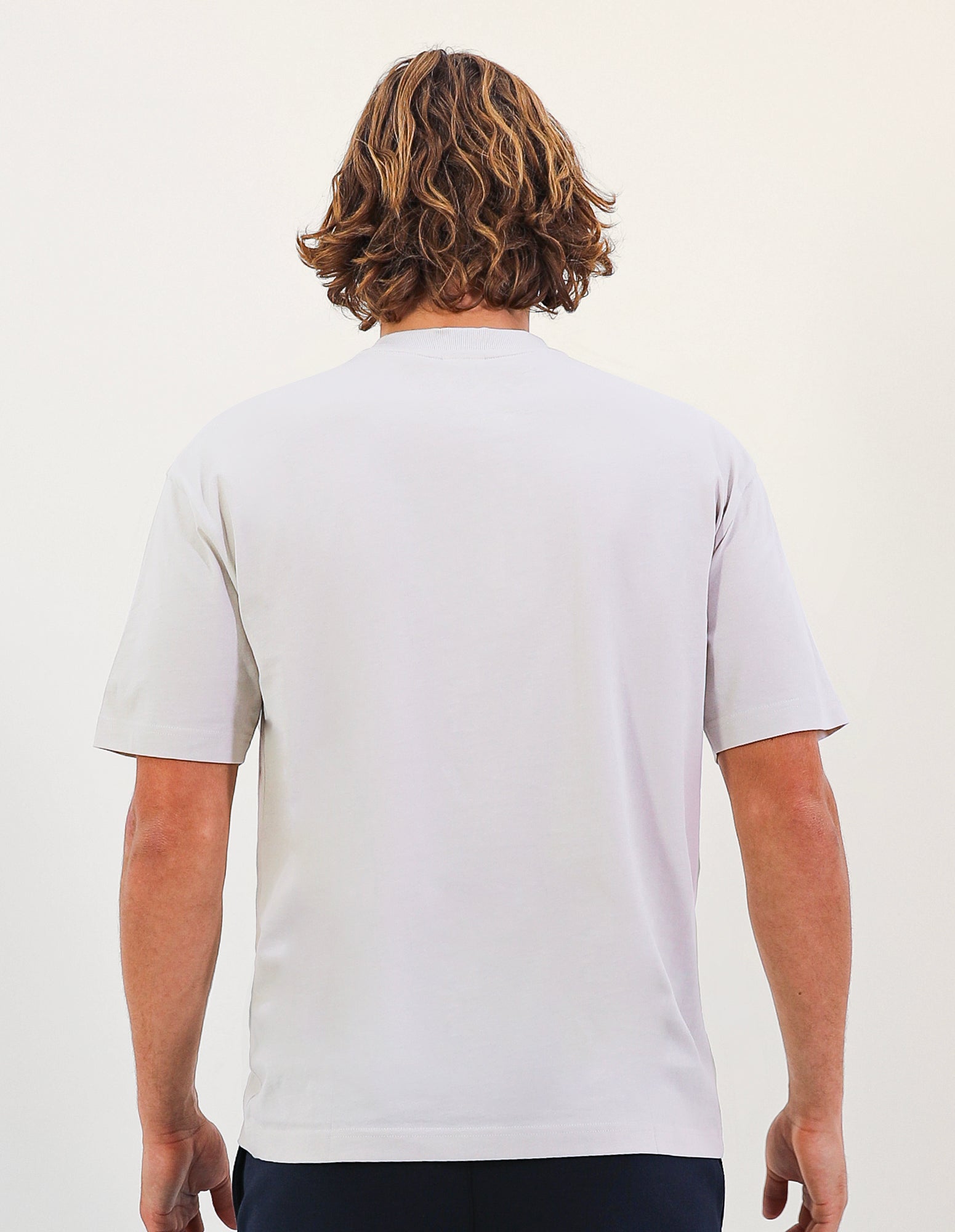 R Logo Oversize Men's Tee - Stone