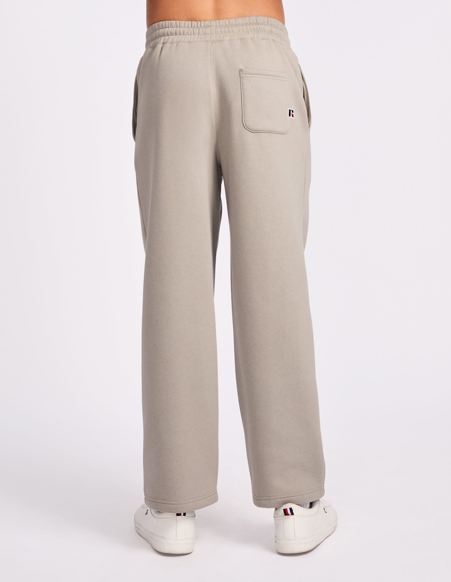 R Logo Straight Leg Men's Track Pants - Grey Stone