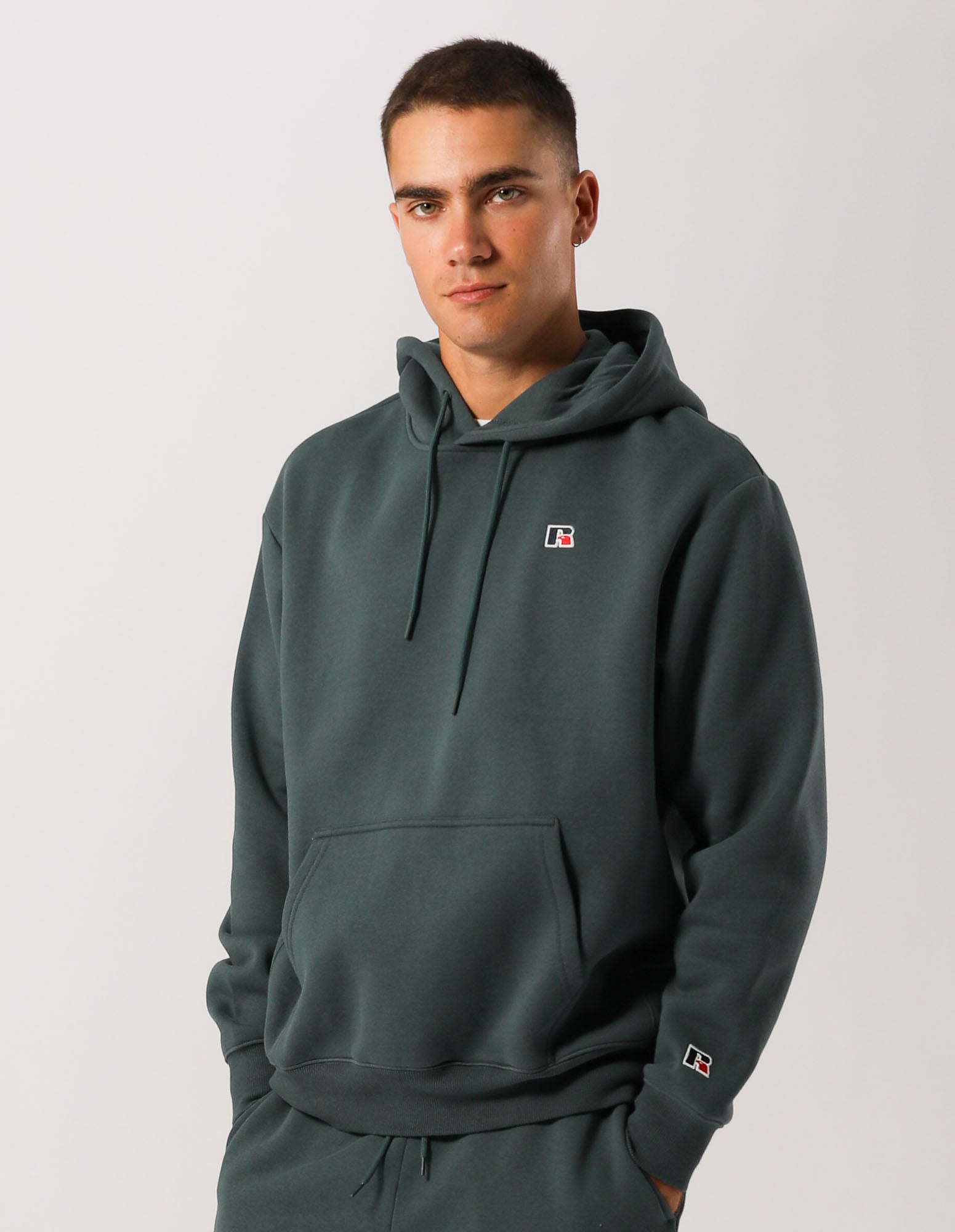 Russell Athletic Australia Mens R Logo Hoodie - Bottlebrush True Since 1902