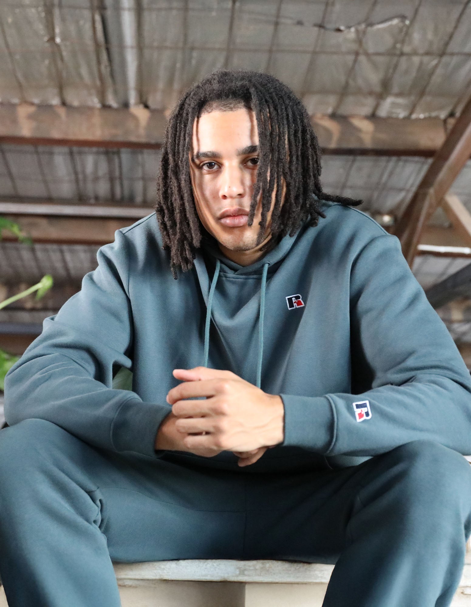 Russell Athletic Australia Mens R Logo Hoodie - Bottlebrush True Since 1902