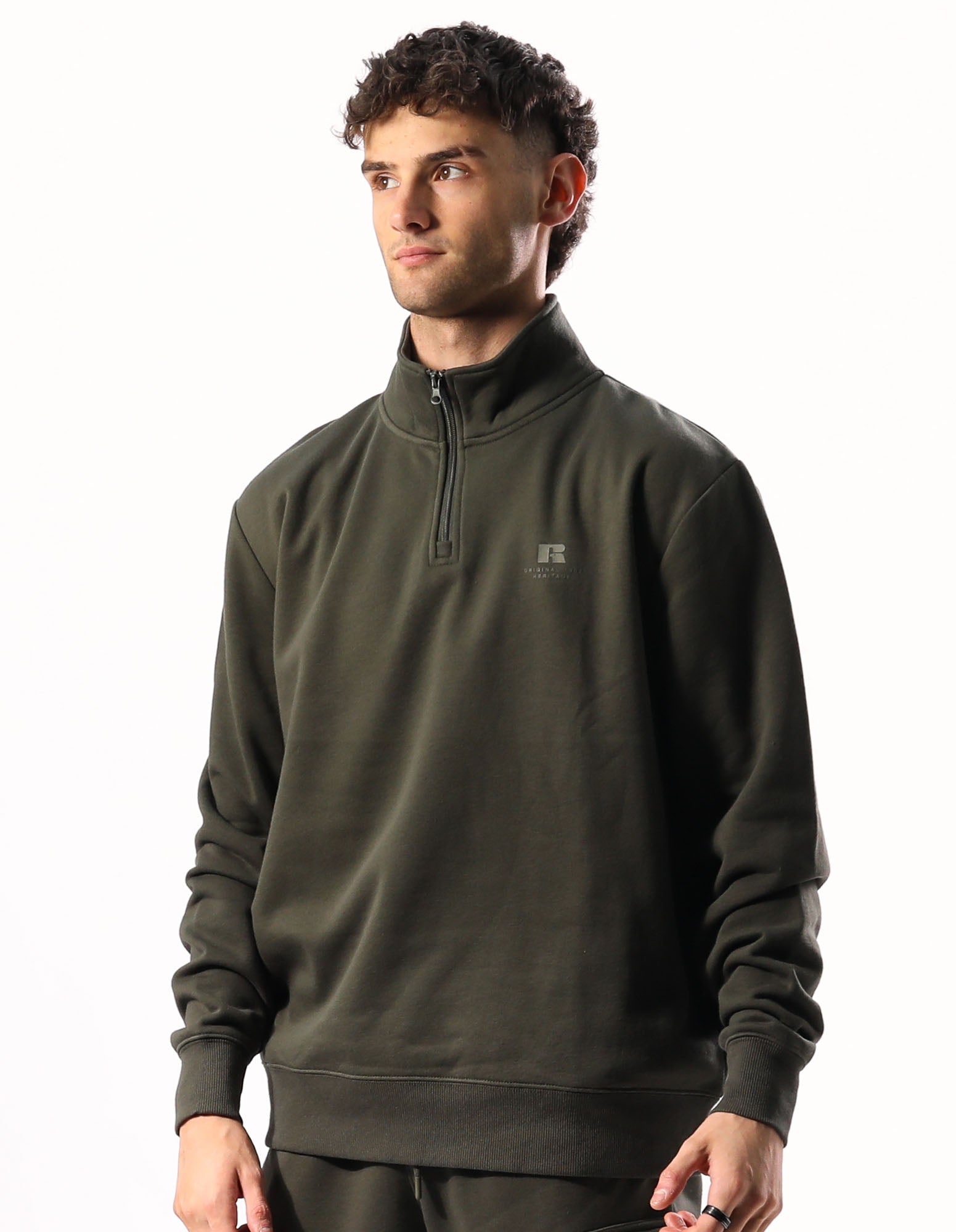 Brooklyn Men's Quarter Zip - Olive