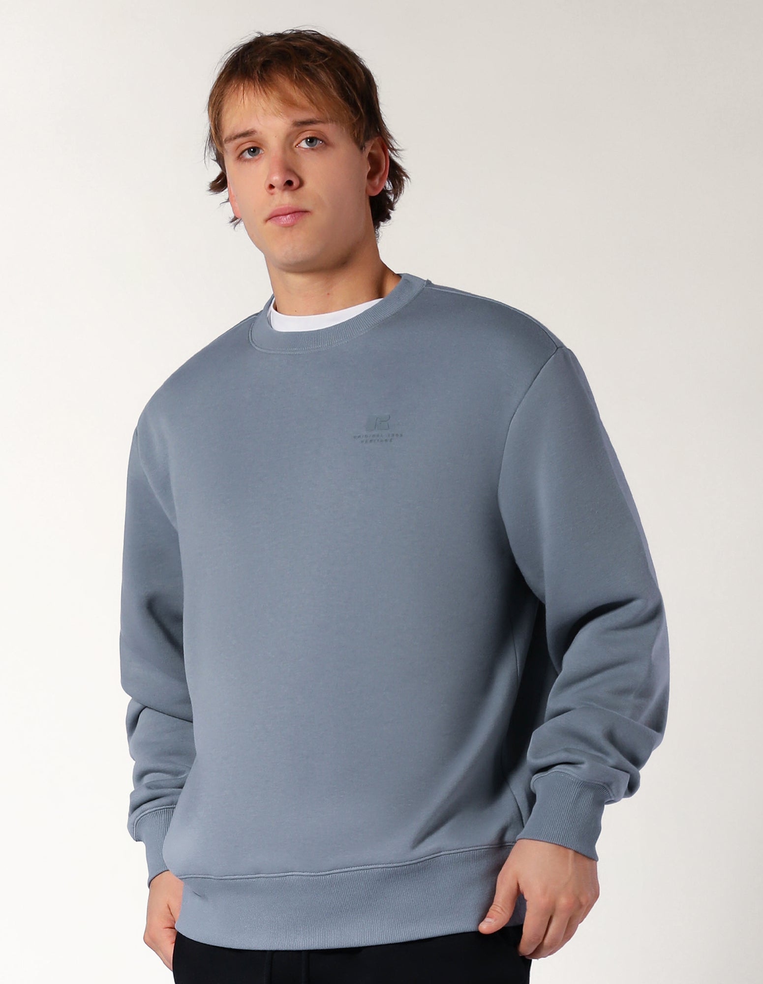 Russell Athletic Australia Men's Brooklyn Crew - Ash Colour True Since 1902