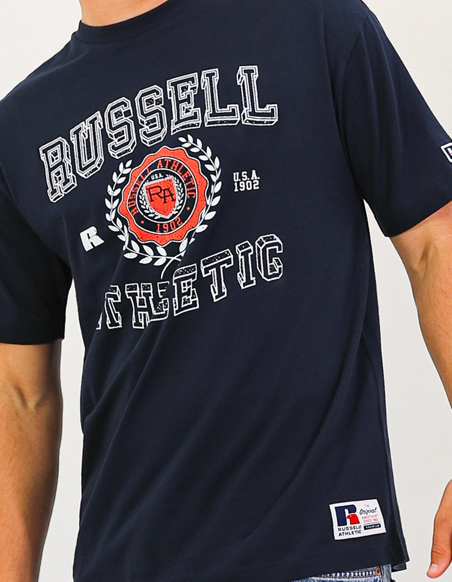 Wreath Oversize Men's Tee - Michigan Navy