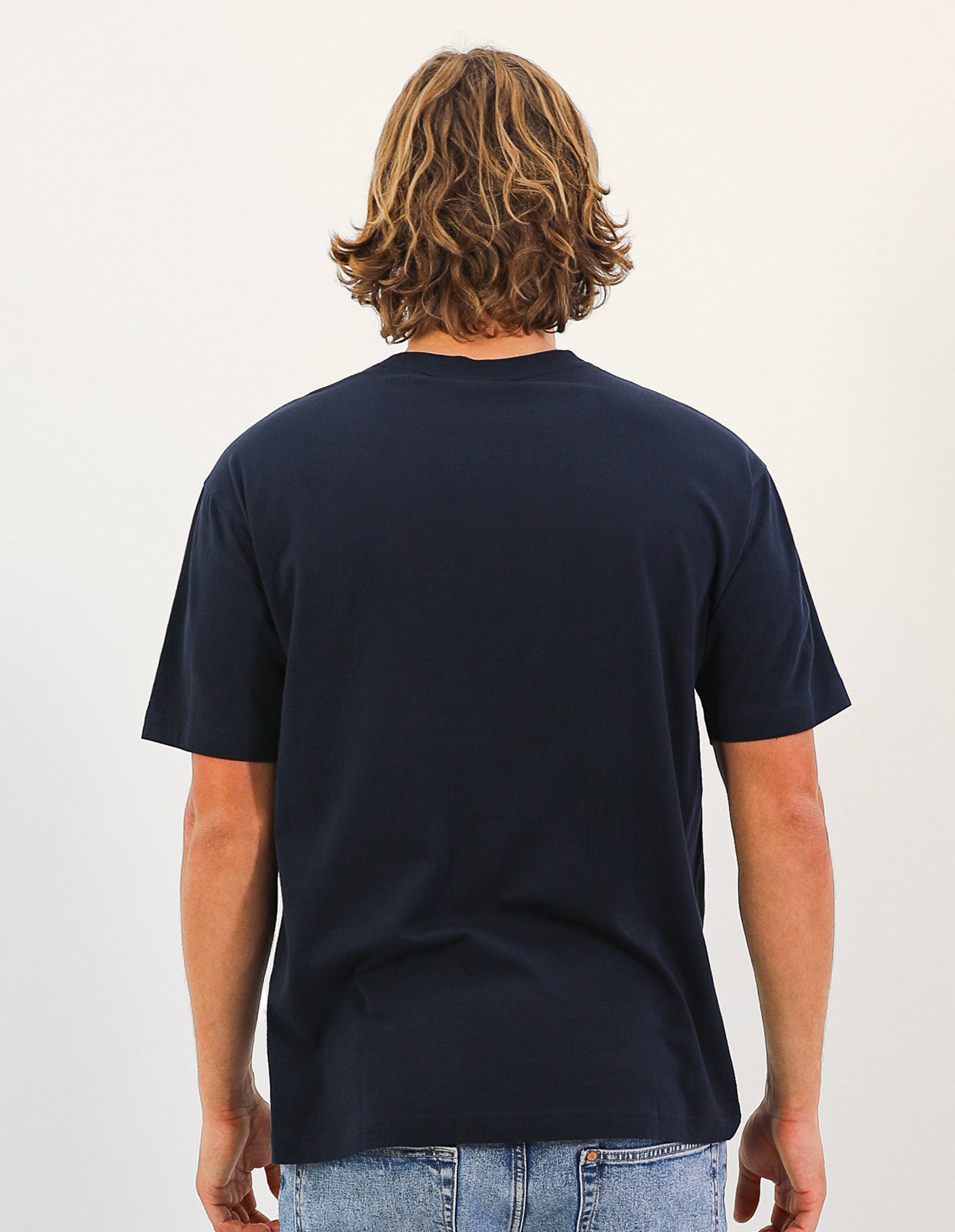 Wreath Oversize Men's Tee - Michigan Navy