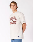 Russell Athletic Australia Eagle Arch Men's Tee - Stone True Since 1902