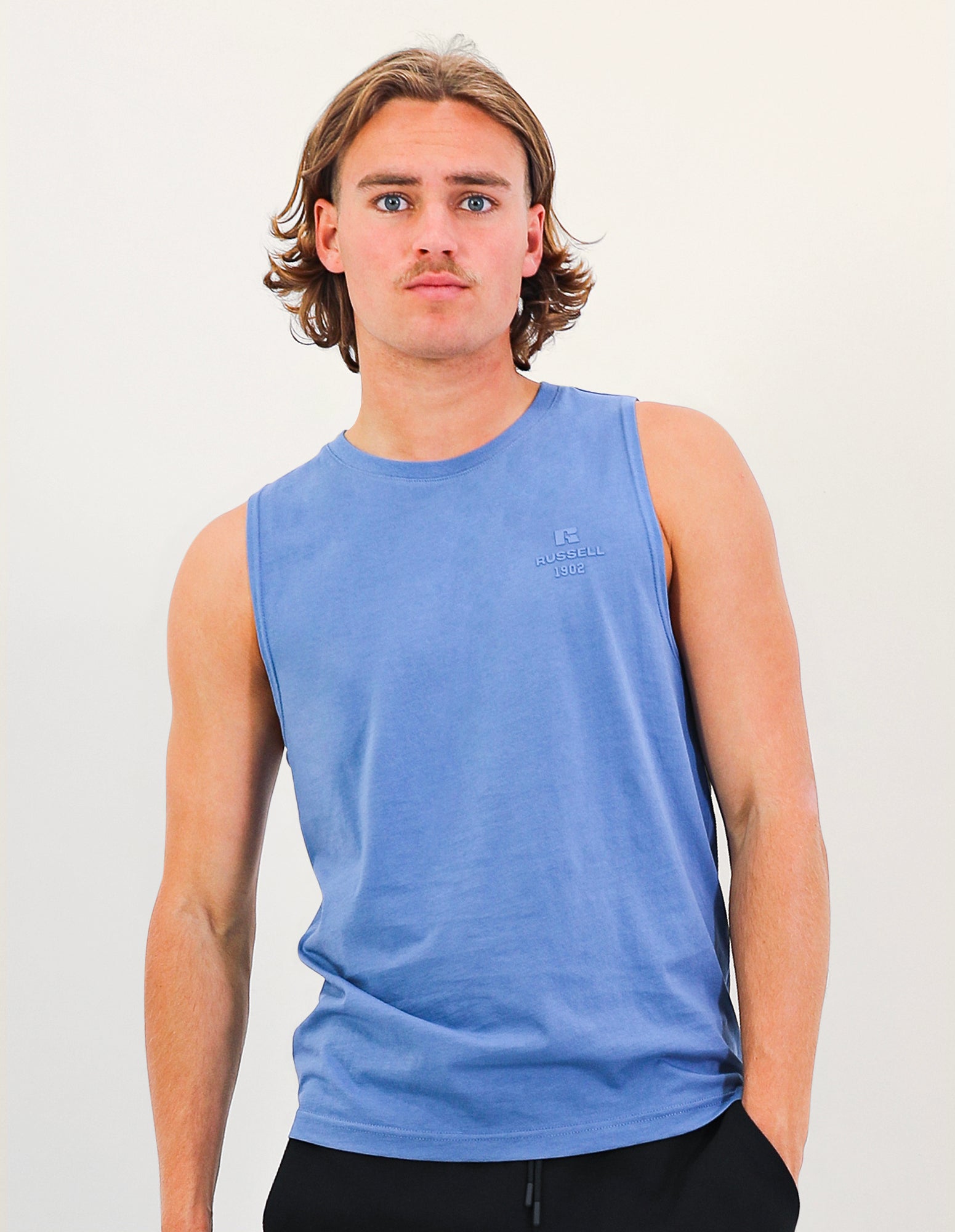 R Tech Leisure Men's Tank Top - Blue Mirage
