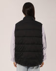 Russell Athletic Australia Unisex R Logo Lightweight Packable Puffer Vest - Black True Since 1902