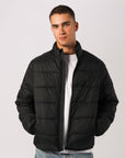 Russell Athletic Australia Unisex R Logo Lightweight Packable Puffer Jacket - Black True Since 1902