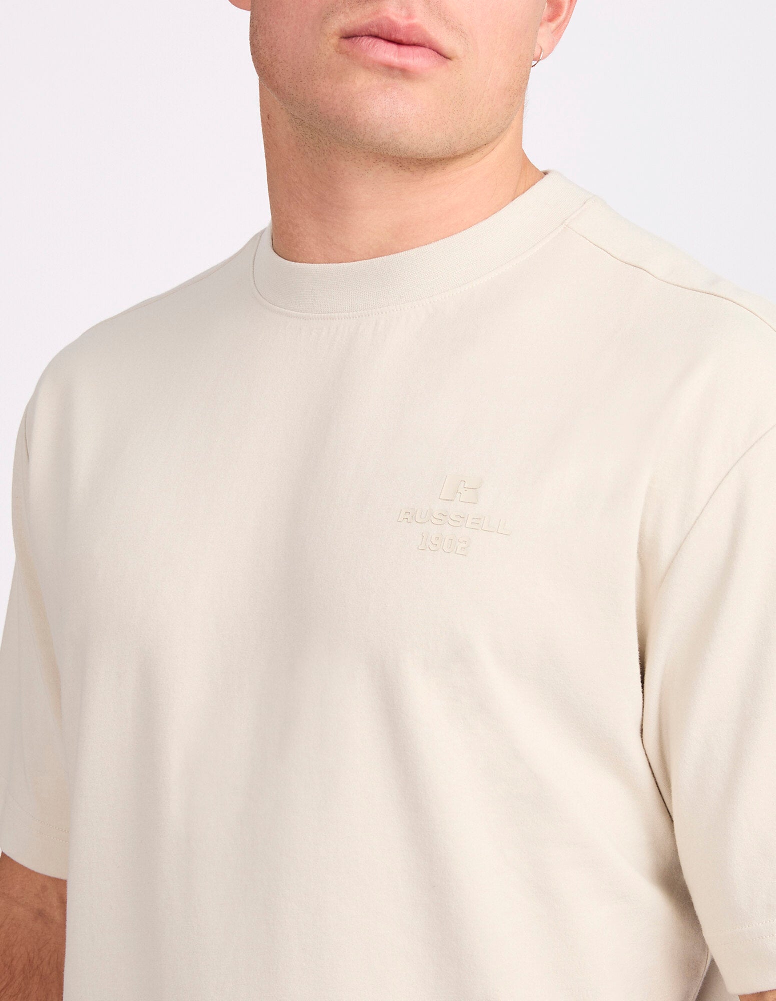 R Tech Leisure Mens Tee – White Sand