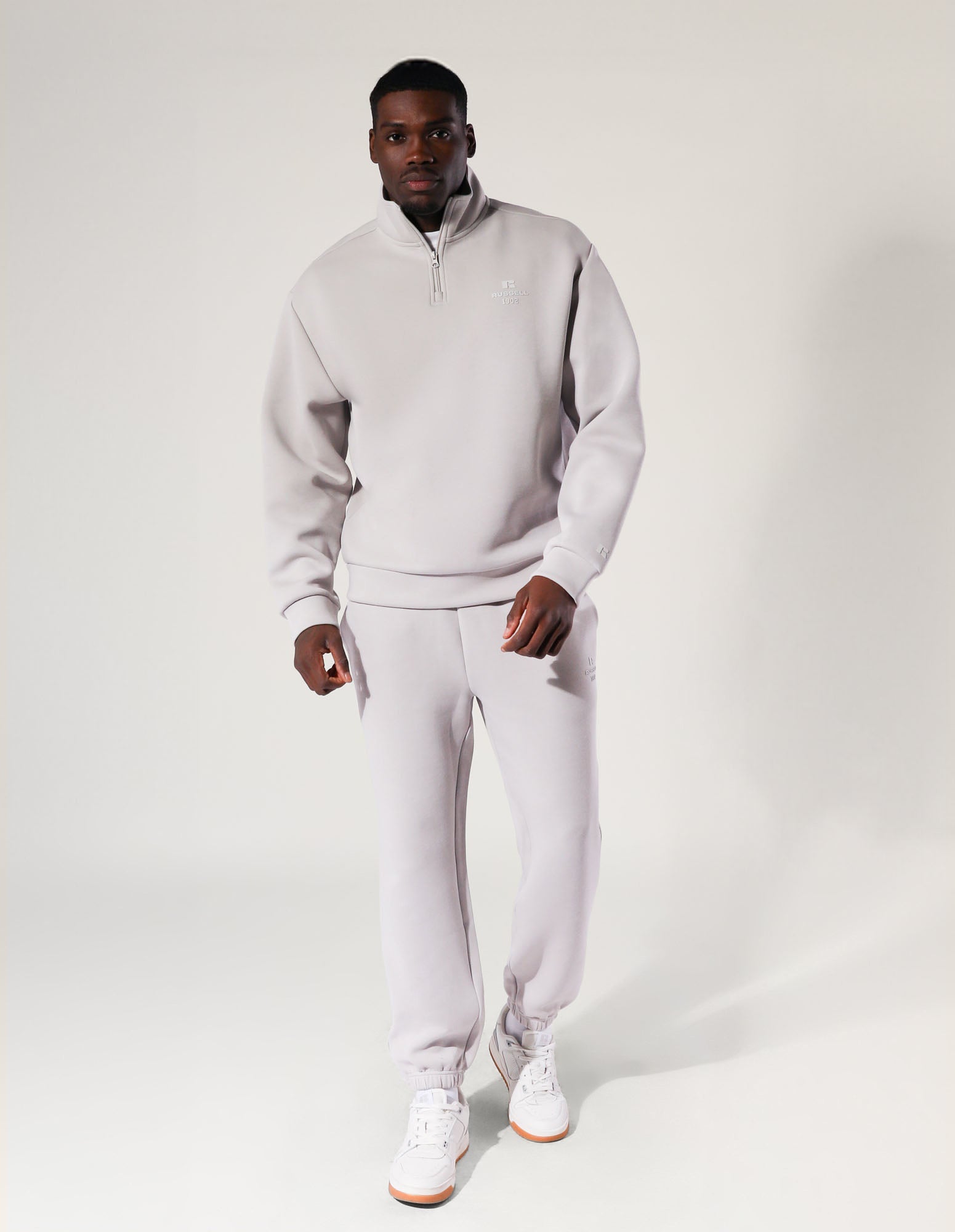 Russell Athletic Australia R Tech Leisure Men's Quarter Zip - Antarctica White True Since 1902