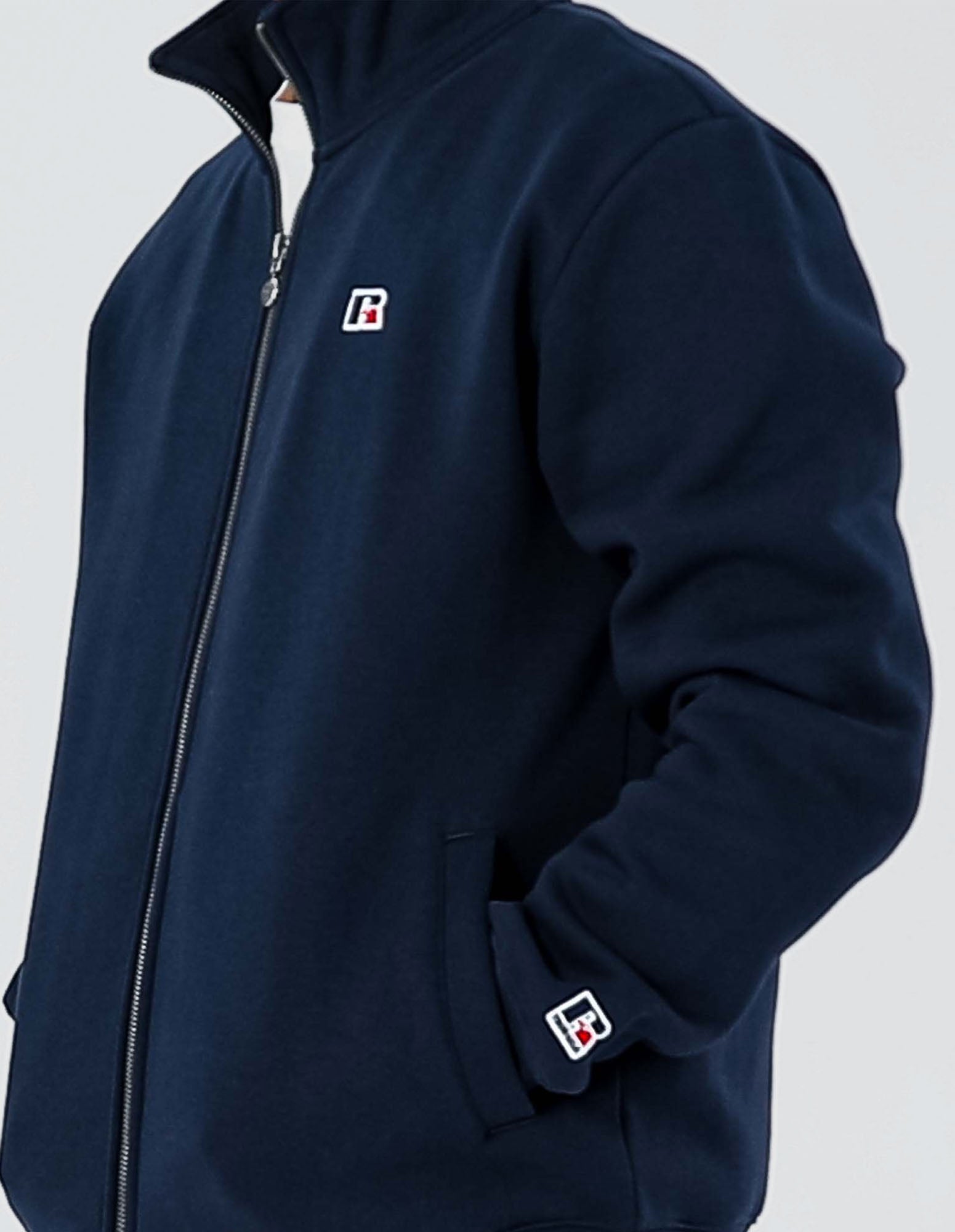 R Logo Mens Track Jacket - Michigan Navy