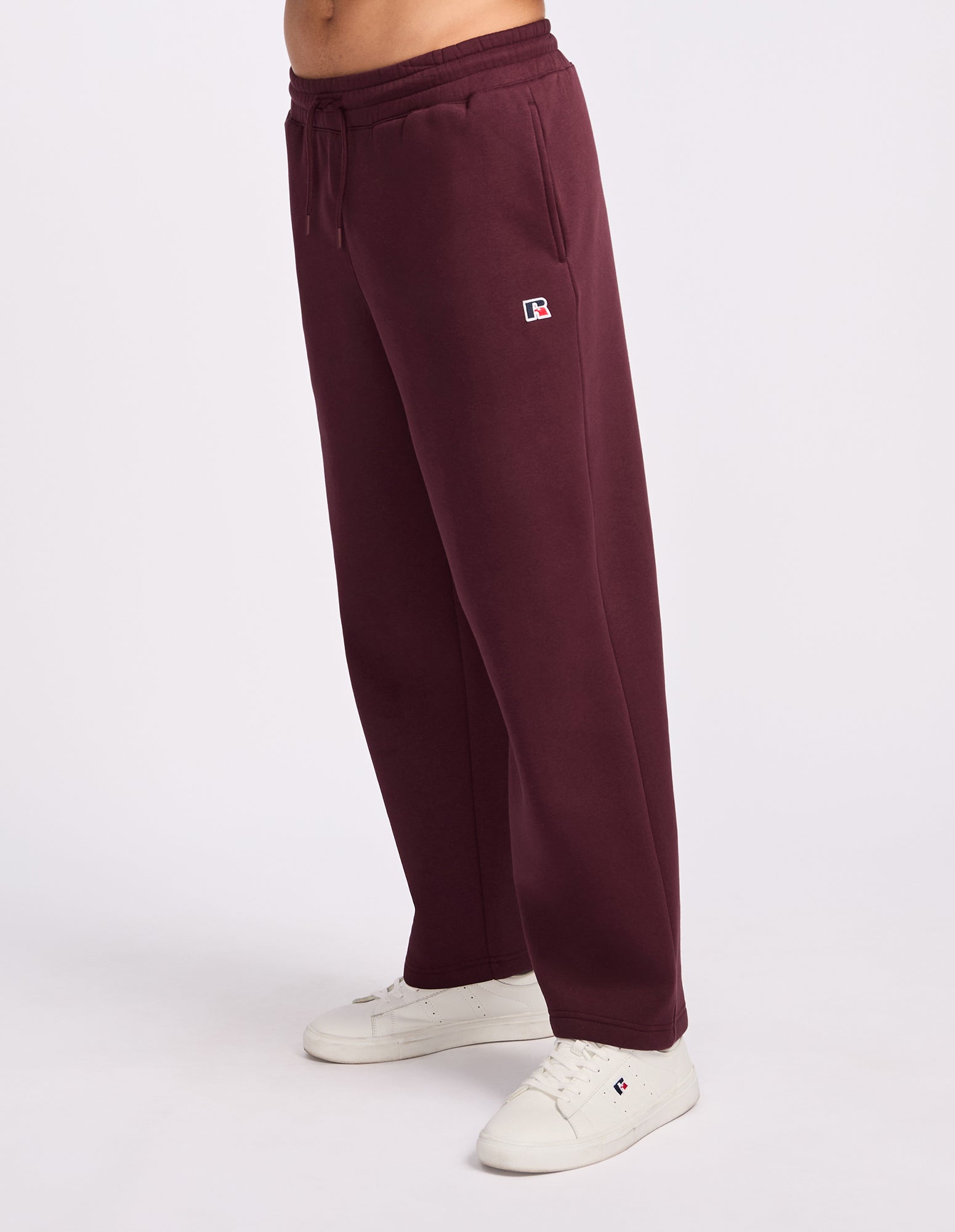 R Logo Straight Leg Mens Track Pants - Plum Wine