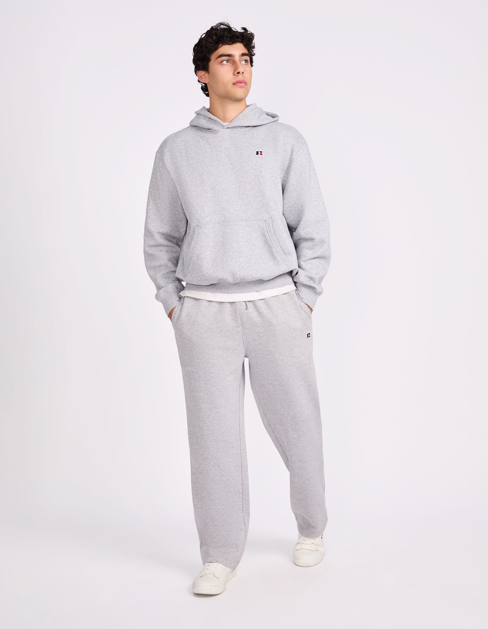 Russell Athletic Australia R Logo Crossover Men's Hoodie - Grey Marle True Since 1902