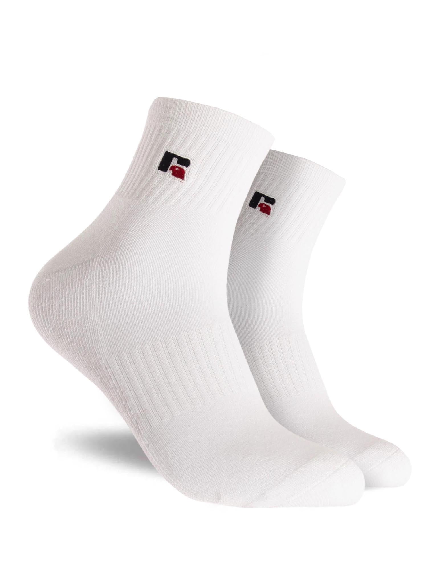 Russell Athletic Australia Essential Quarter Socks 3 Pack - White True Since 1902