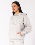 Womens Arch Logo Hoodie - Antarctica White