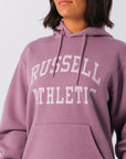 Russell Athletic Australia Womens Arch Logo Hoodie - Elderberry True Since 1902