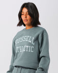 Russell Athletic Australia Womens Arch Logo Crew - Stormy Sea True Since 1902