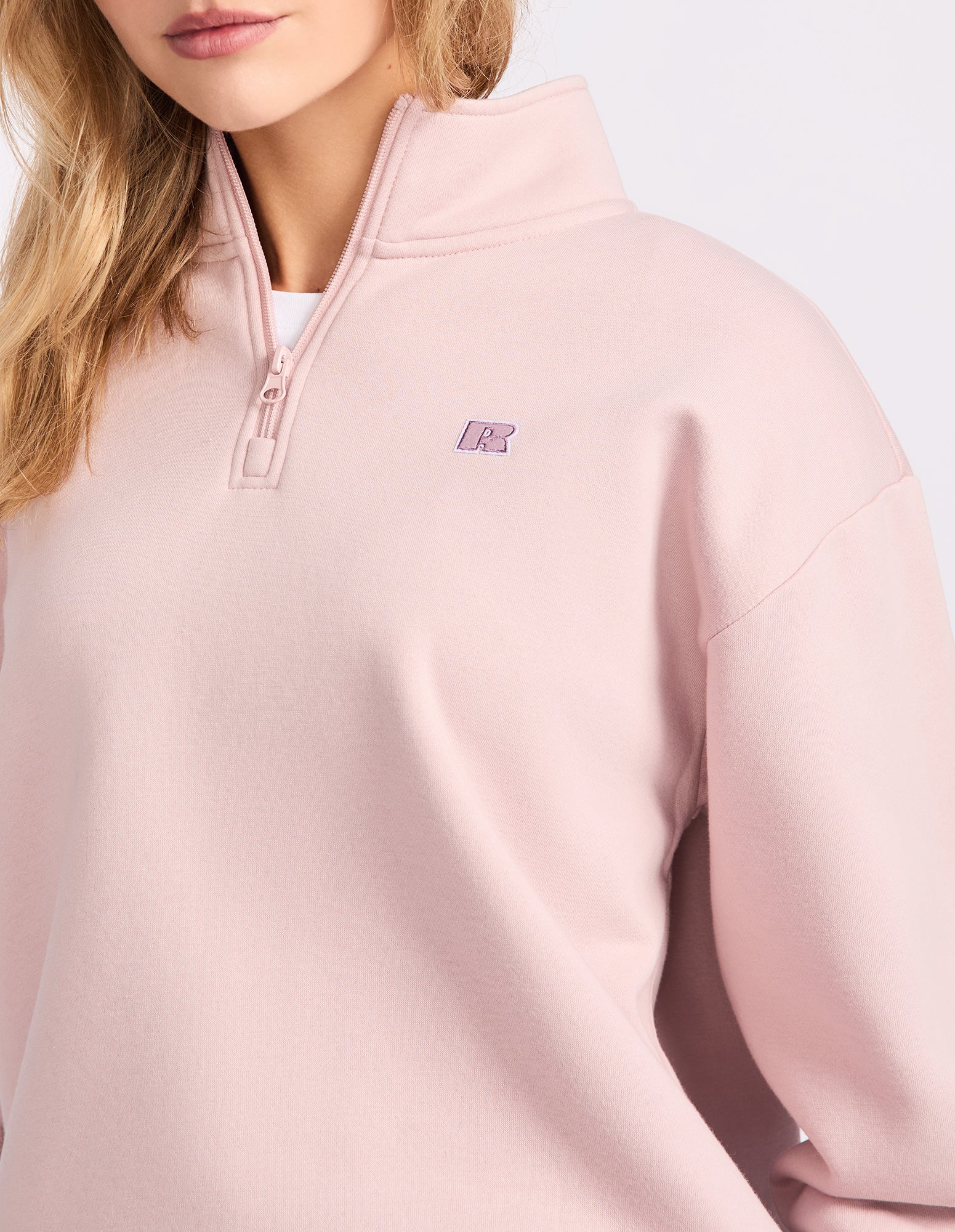 R Logo Women's Quarter Zip - Burnish Lilac