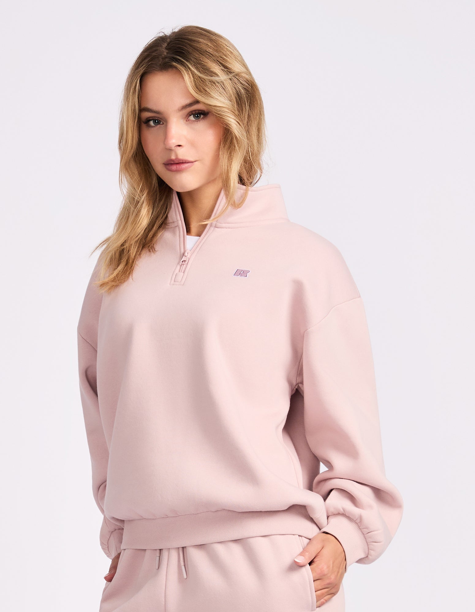 Womens R Logo Quarter Zip - Burnish Lilac