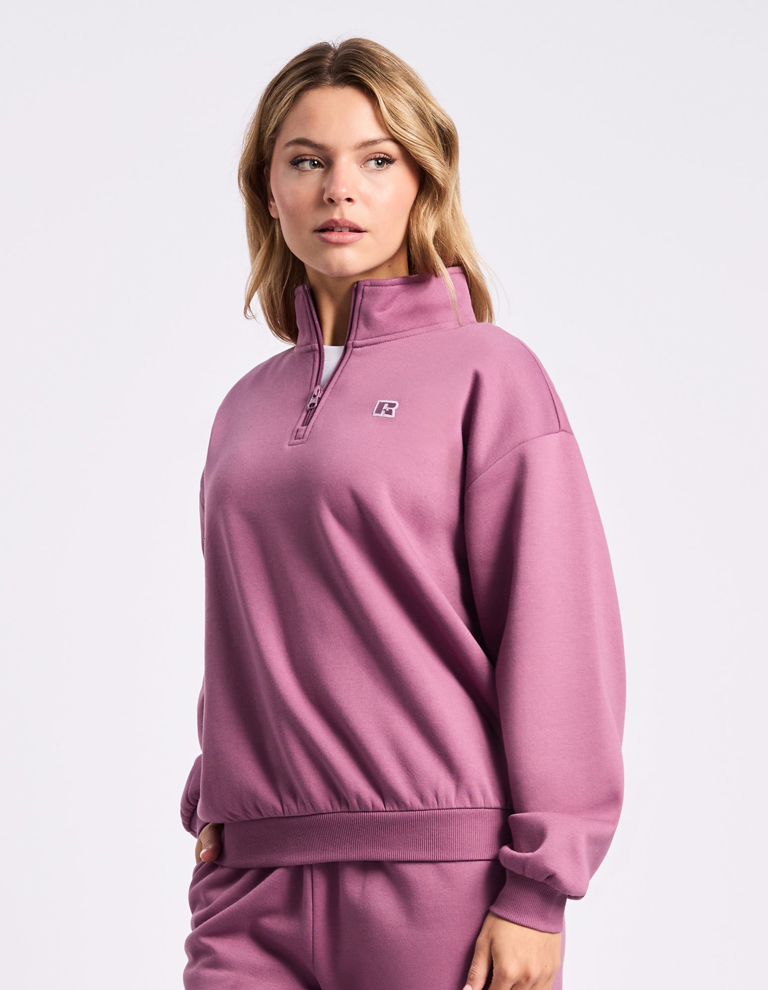 R Logo Women's Quarter Zip - Tulipwood