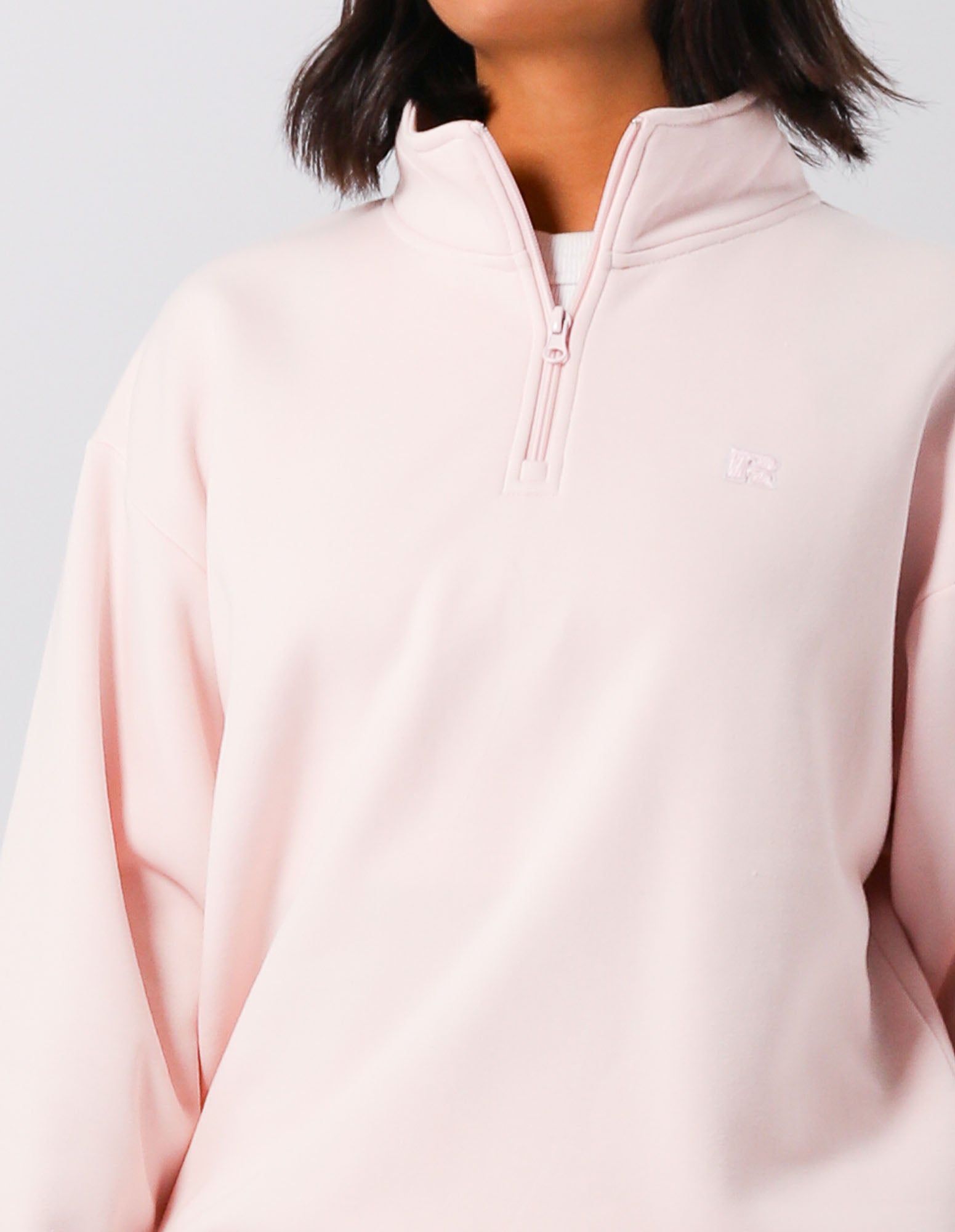 Russell Athletic Australia R Logo Women's Quarter Zip - Pale Lilac Pink True Since 1902