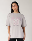 Women's Varsity Oversized Tee - Antarctica White