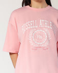 Women's Varsity Oversized Tee - Quartz pink