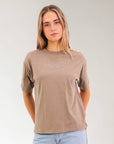 Russell Athletic Australia USA 1902 Women's T-Shirt - Mocha Brown True Since 1902