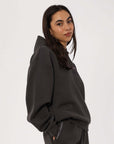 Women's R Tech Leisure Hoodie - Dark Grey