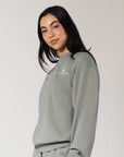 Women's R Logo Crew in Shadow Green