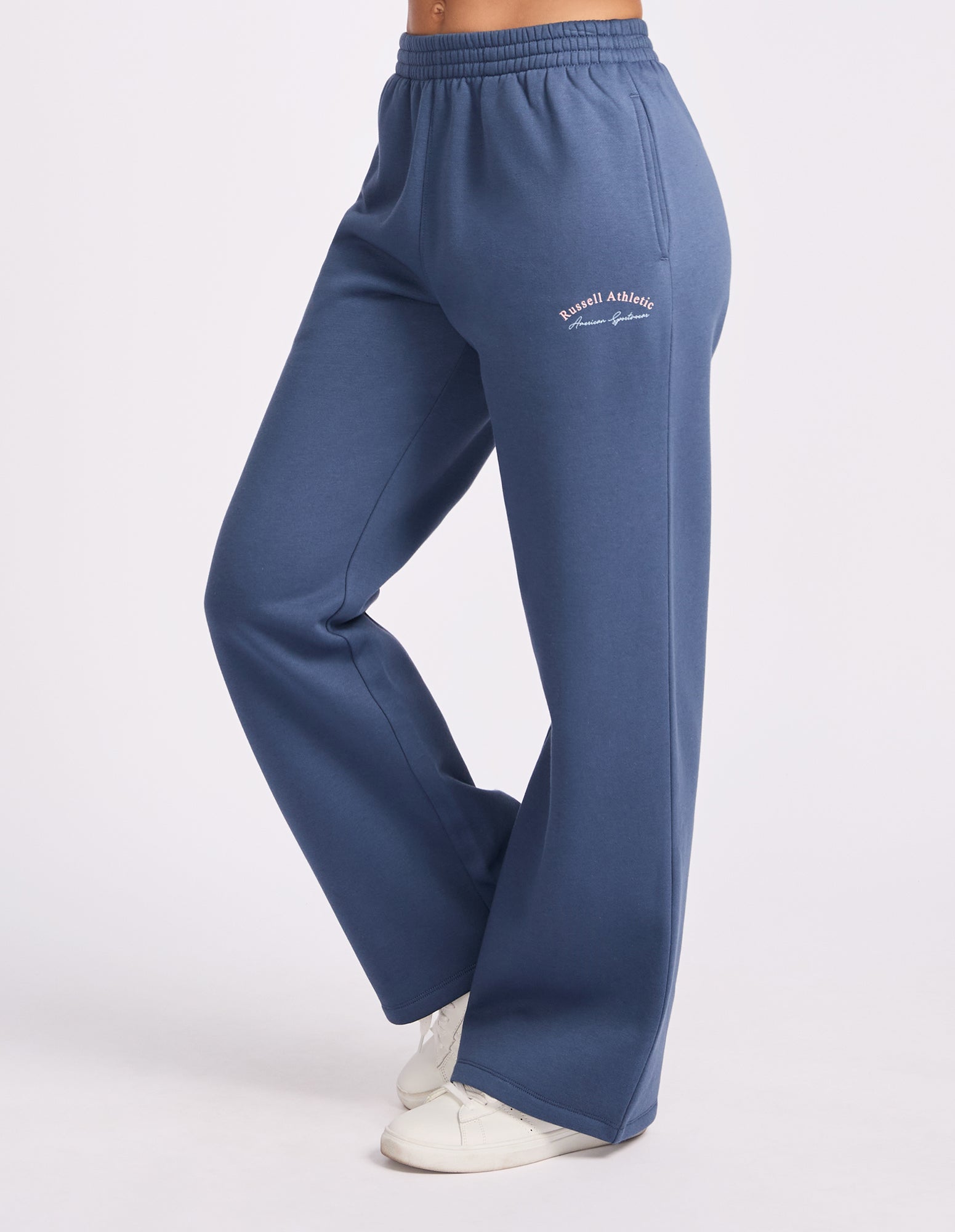 Wide Leg Women's Trackpants - Vintage Indigo