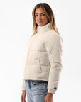 Russell Athletic Australia Women's Belle Cropped Puffer Jacket - Soy True Since 1902