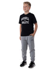 Russell Athletic Australia Kid's Arch Heritage Unisex Youth T-Shirt - Black True Since 1902