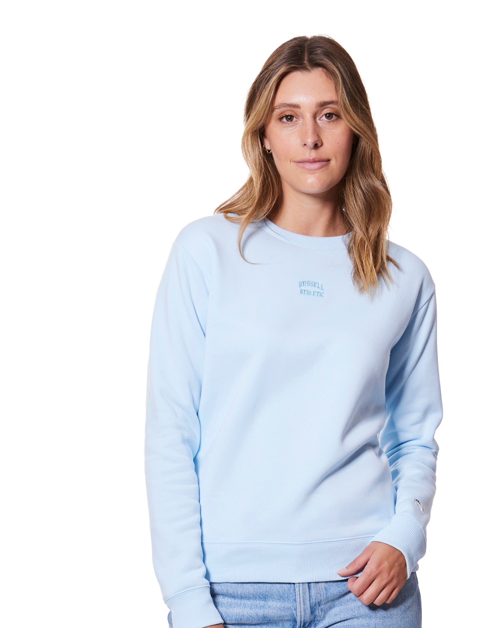 Women's Originals Embroidered Crew - Baby Blue – Russell Athletic