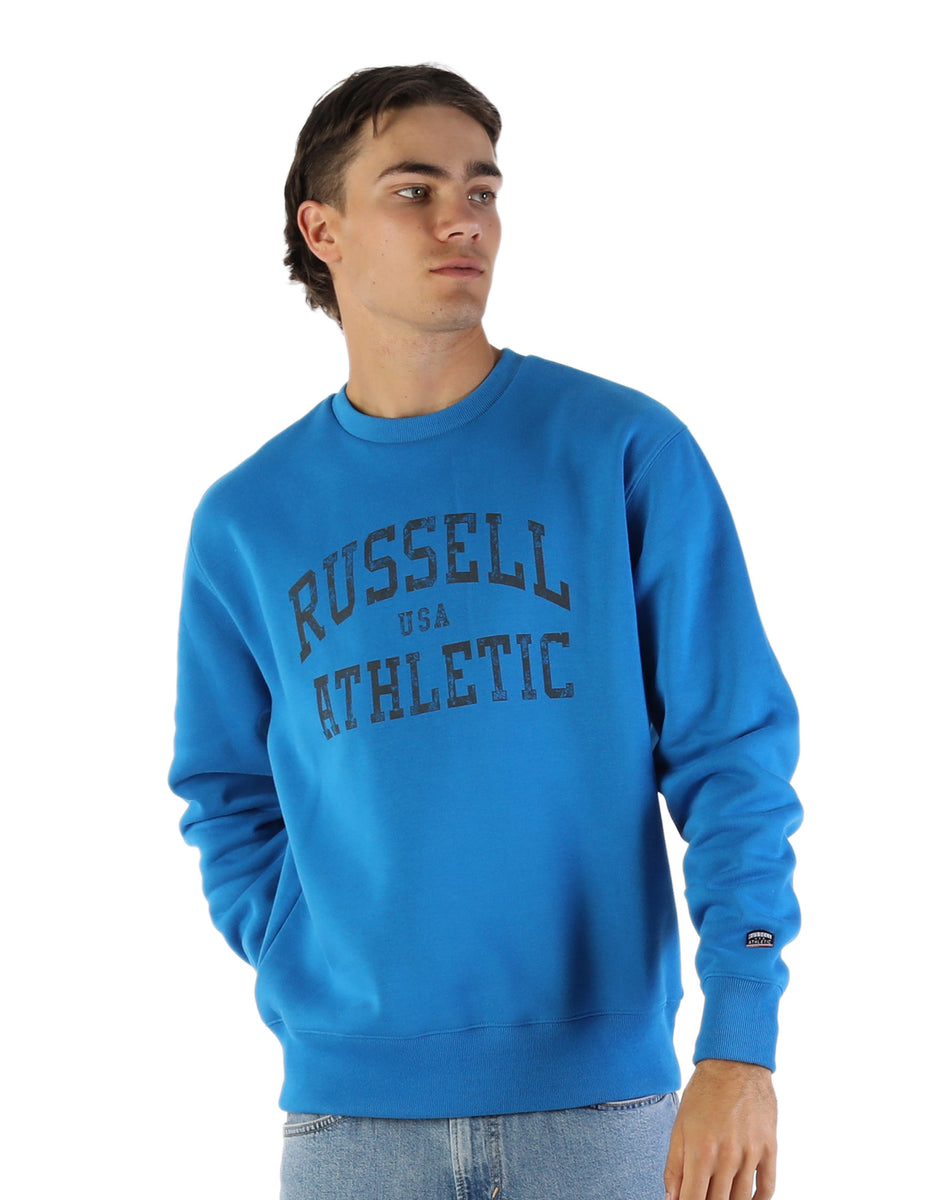 Russell Athletic Australia Men's Arched Logo Sweat - Florida Blue