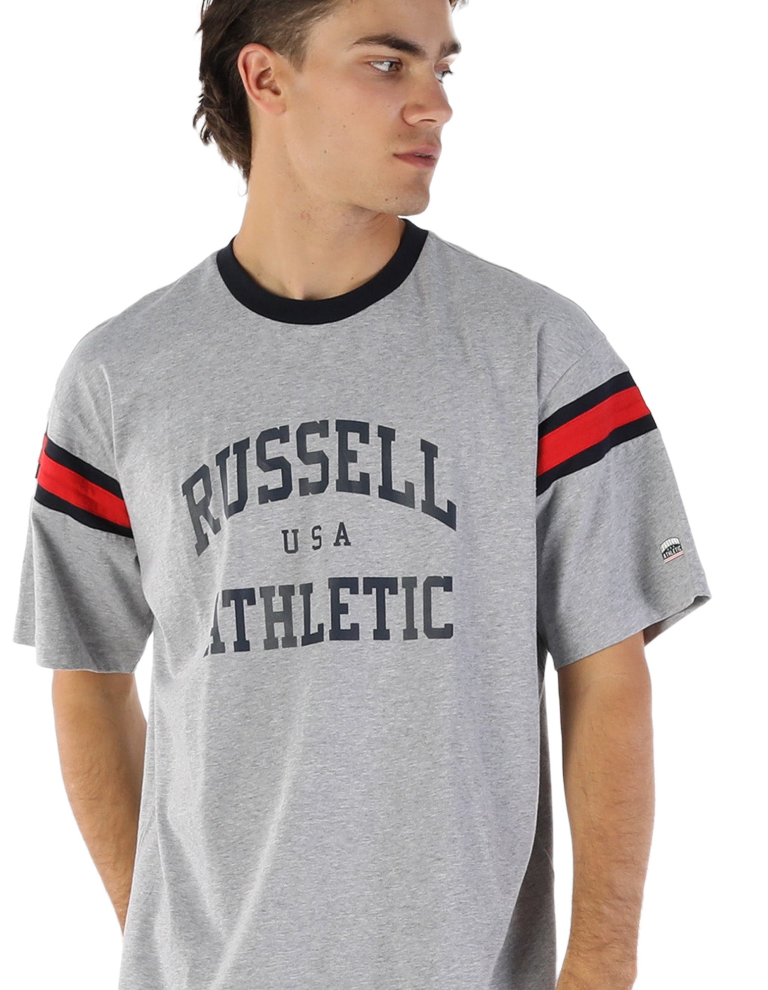 Russell Athletic Australia Men's 70's College Tee - Grey Marle