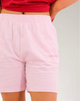 Womens Linear Rugby Short - Pink Tulle
