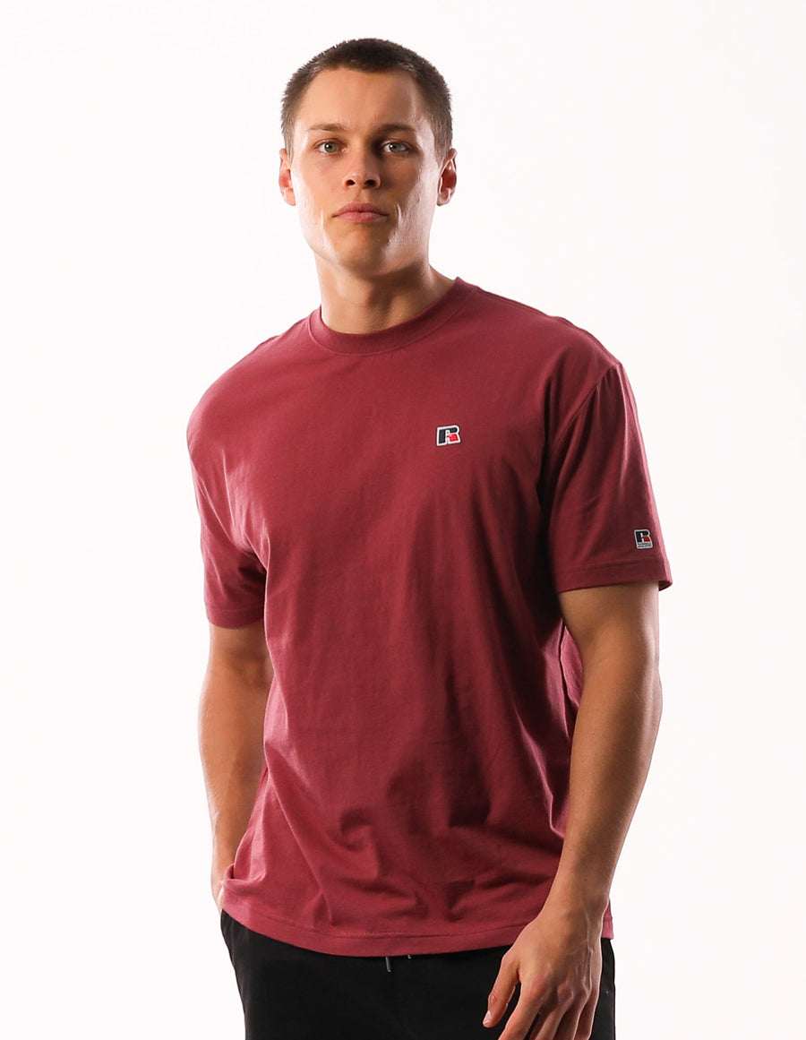 Russell Athletic Australia Men's R Logo Slouch Tee - Burnt Russet True Since 1902