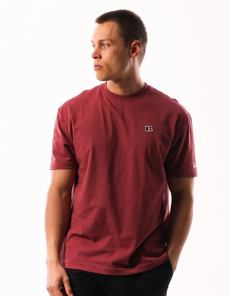 Russell Athletic Australia Men's R Logo Slouch Tee - Burnt Russet True Since 1902