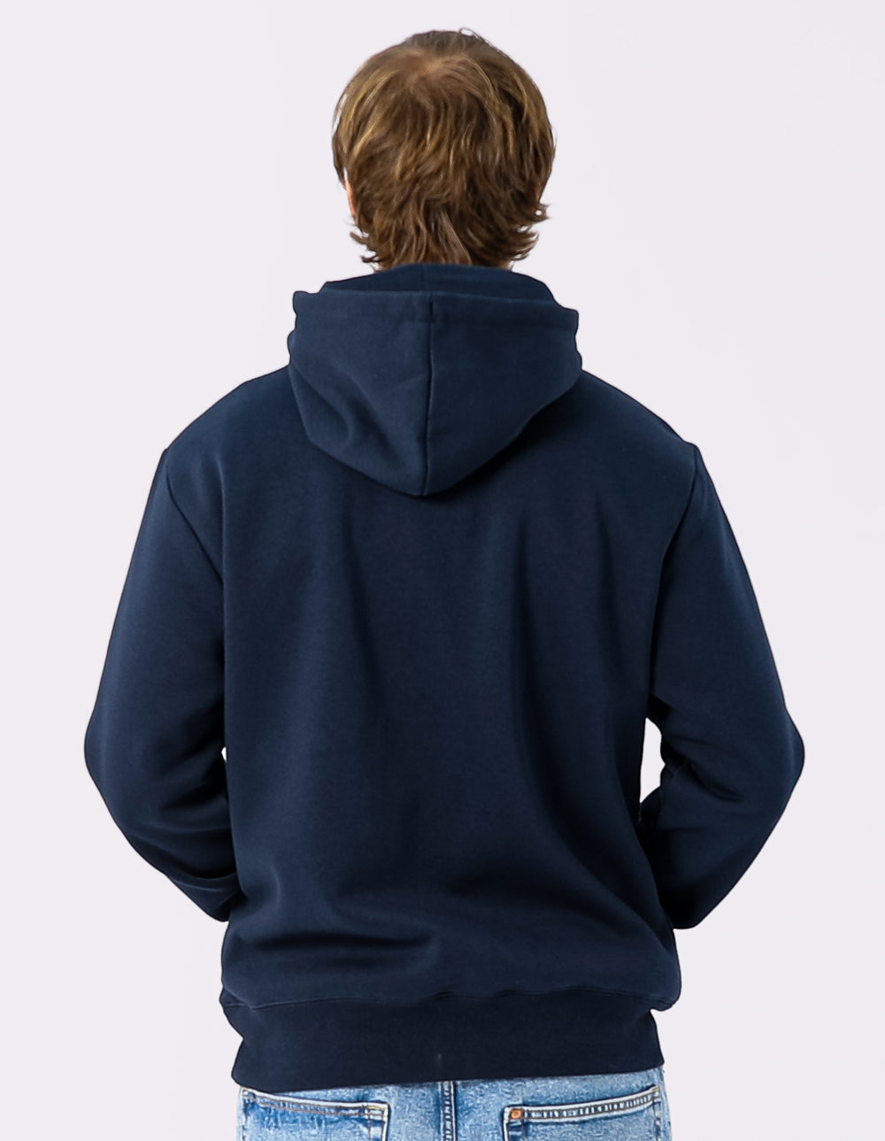 Russell Athletic Australia Mens Eagle Arch Two Tone Hoodie - Michigan Navy True Since 1902