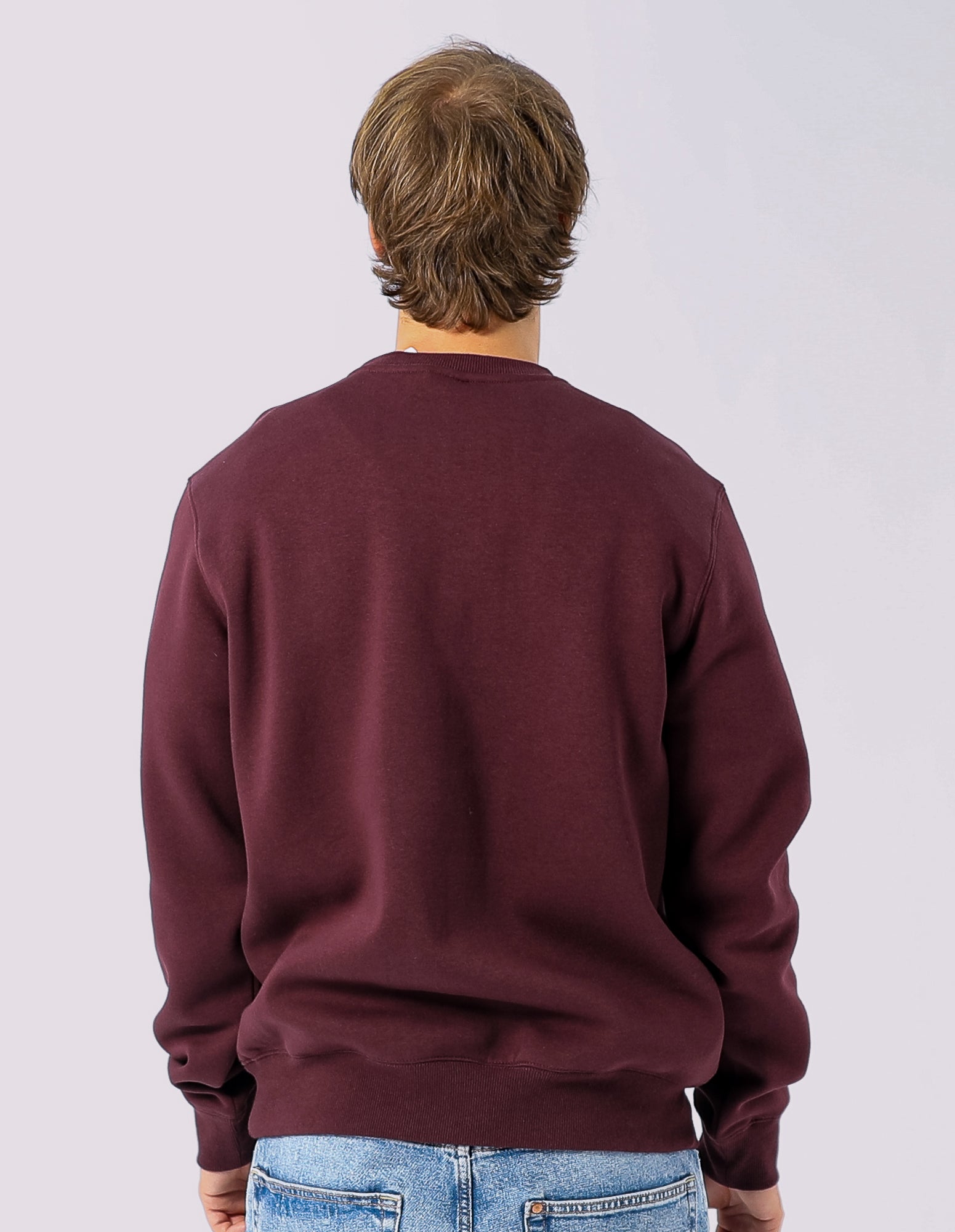 Russell Athletic Australia Mens Eagle Arch Crew - Plum Wine True Since 1902